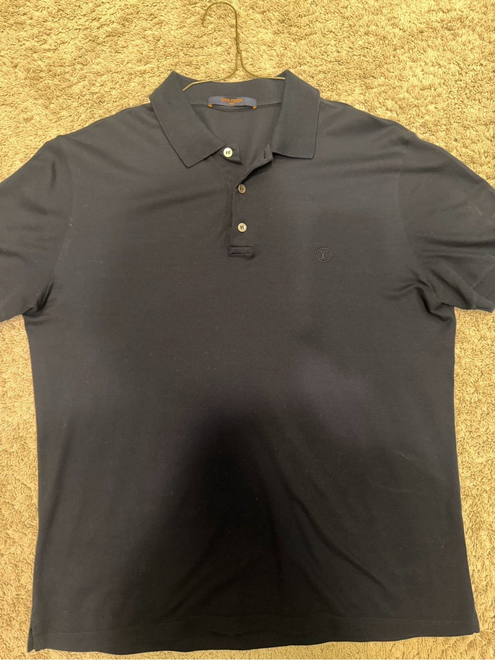 Louis Vuitton Black Classic Polo with Subtle Chest Emblem